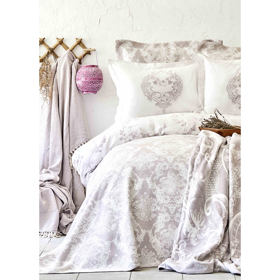 

Постельное белье Karaca Home сатин - Quatre royal murdum фиолетовый евро