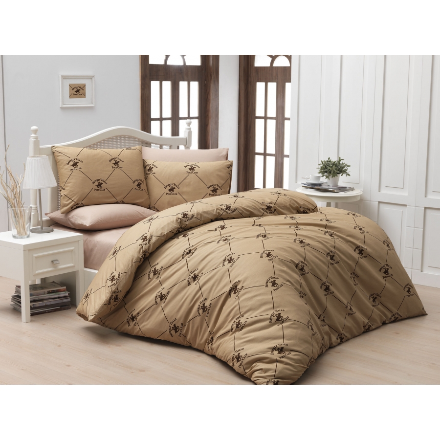 

Постельное белье Beverly Hills Polo Club ранфорс - BHPC 006 Beige полуторный