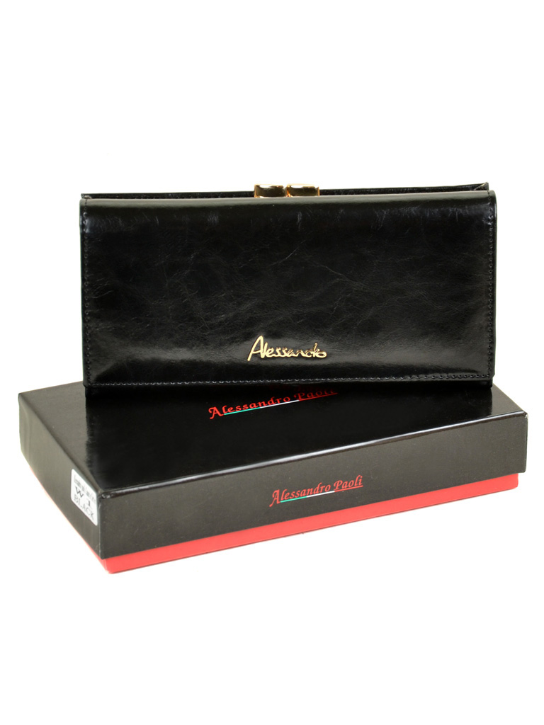 

Женский кожаный кошелек ALESSANDRO PAOLI 29305 black