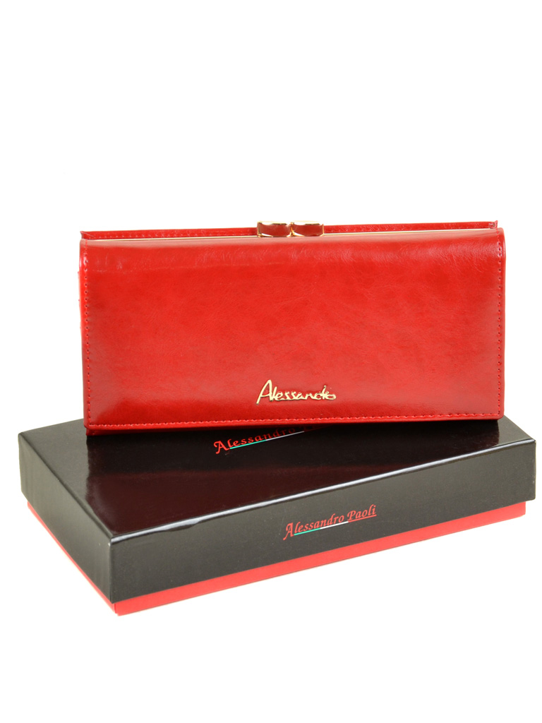 

Женский кожаный кошелек ALESSANDRO PAOLI 29306 red