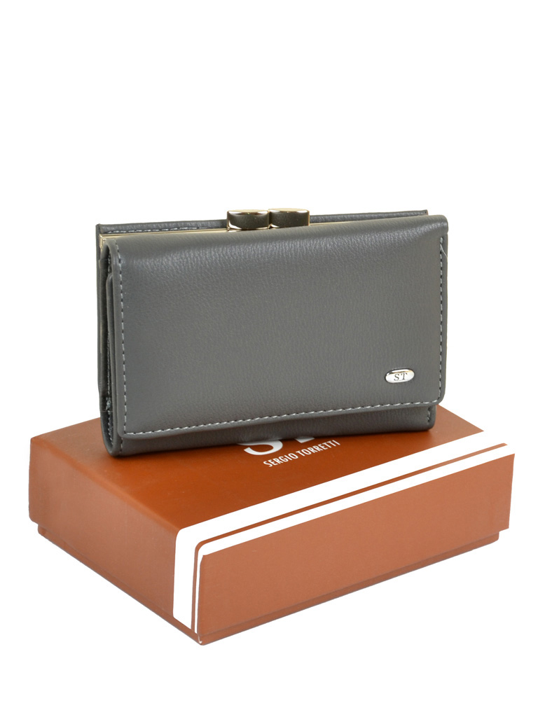 

Женский кожаный кошелек ST 29723 grey