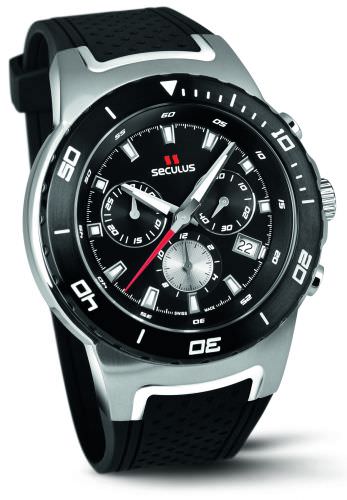 

Мужские наручные часы Seculus 4488.2.503 black, ss tr-ipb silver, silicon black