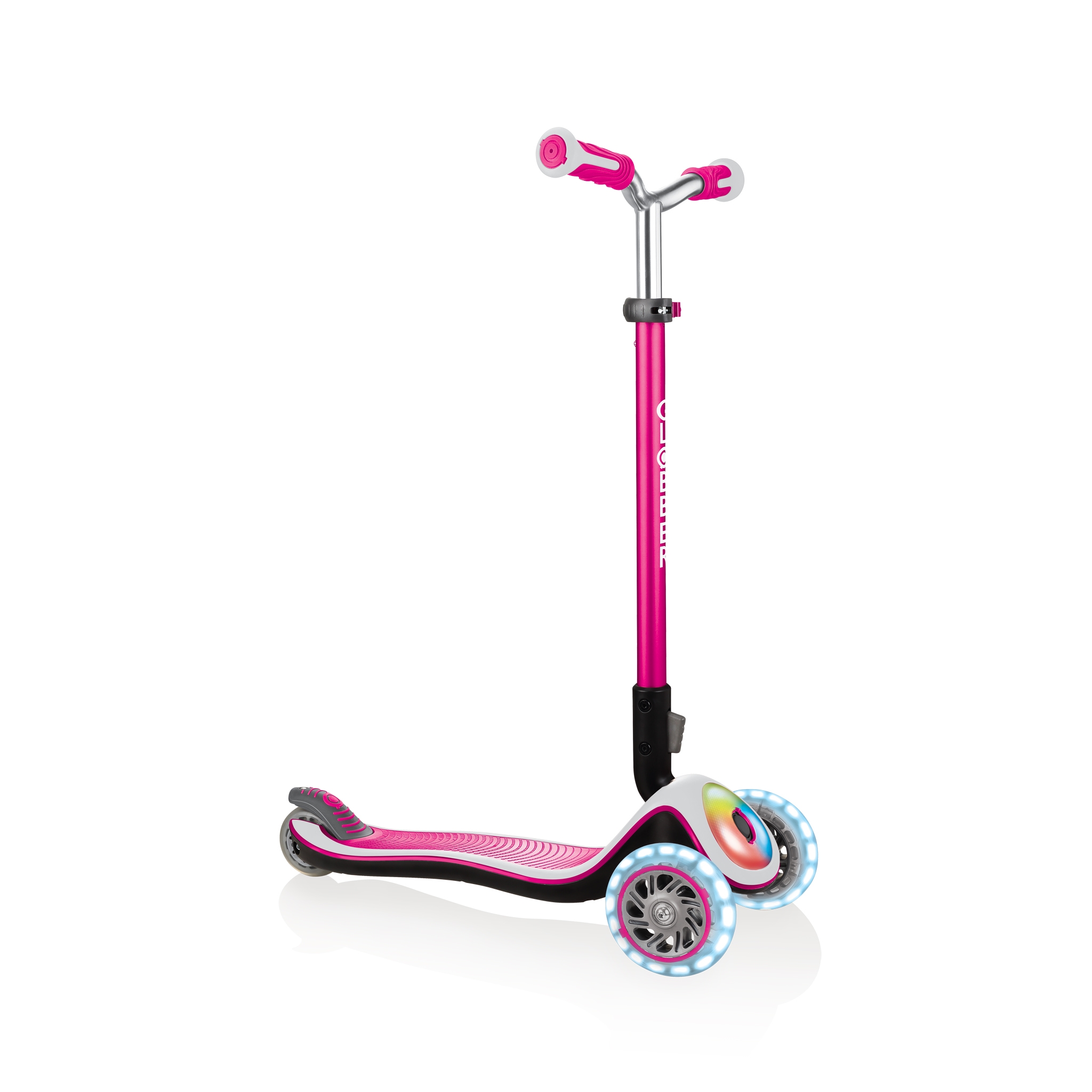 

Детский самокат Globber Eliite Prime Fold Up Lights Deep Pink