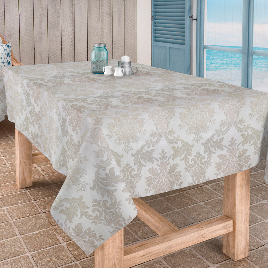 

Скатерть Aitana Textil Bury Silver жаккард люрекс 160х300 cм