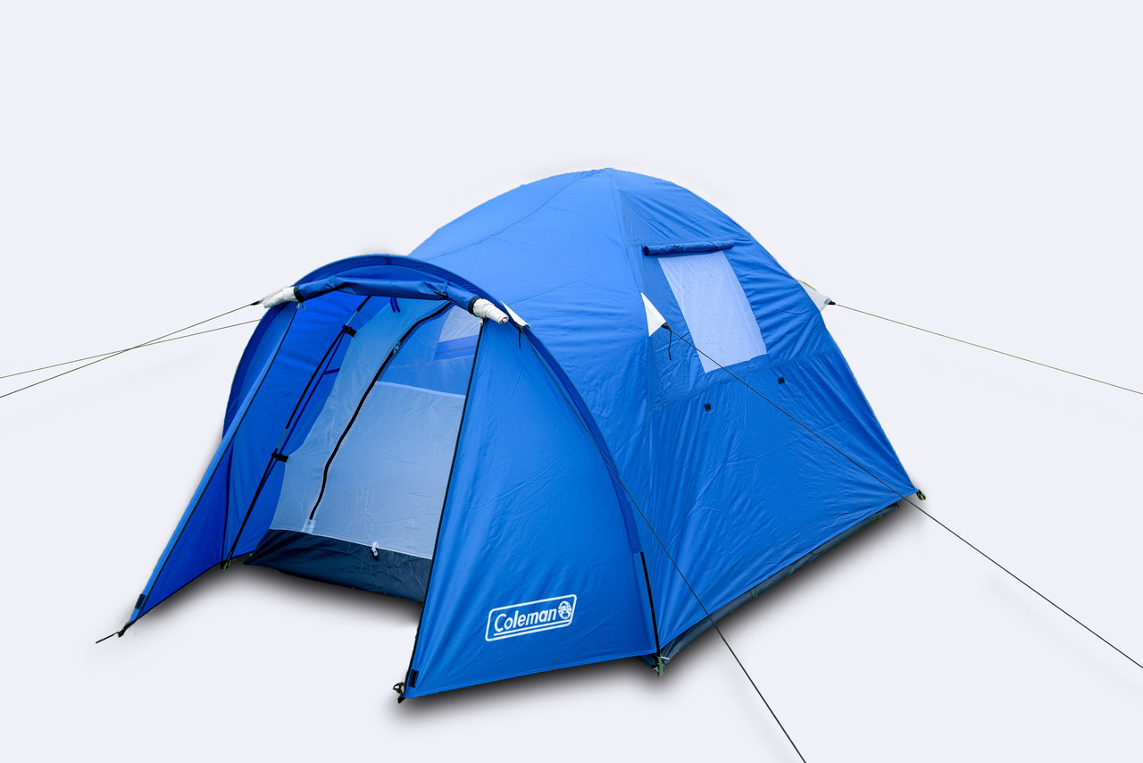 

Палатка туристическая двухместная Coleman 3006 двухслойная + тамбур Синяя