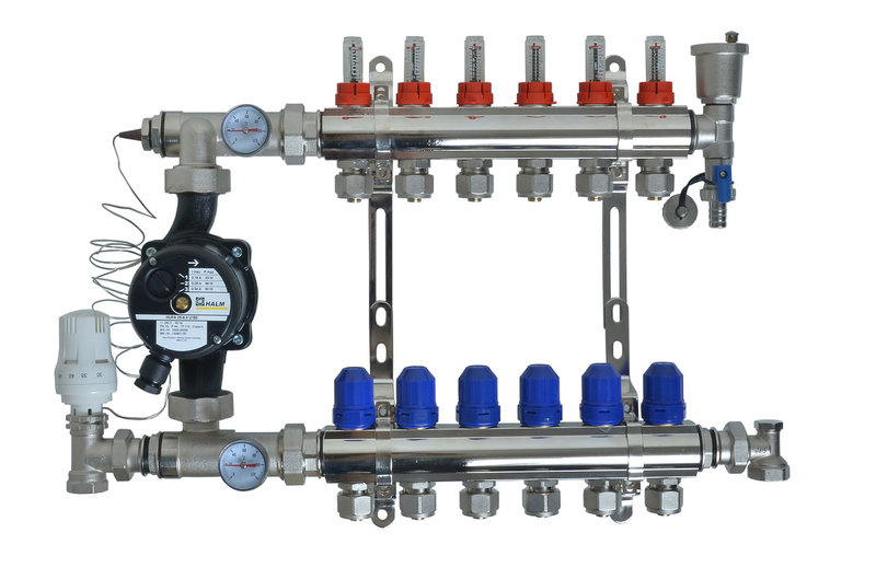 

Коллектор 6 контуров для системы теплого пола CLM Therm t005 (CM)