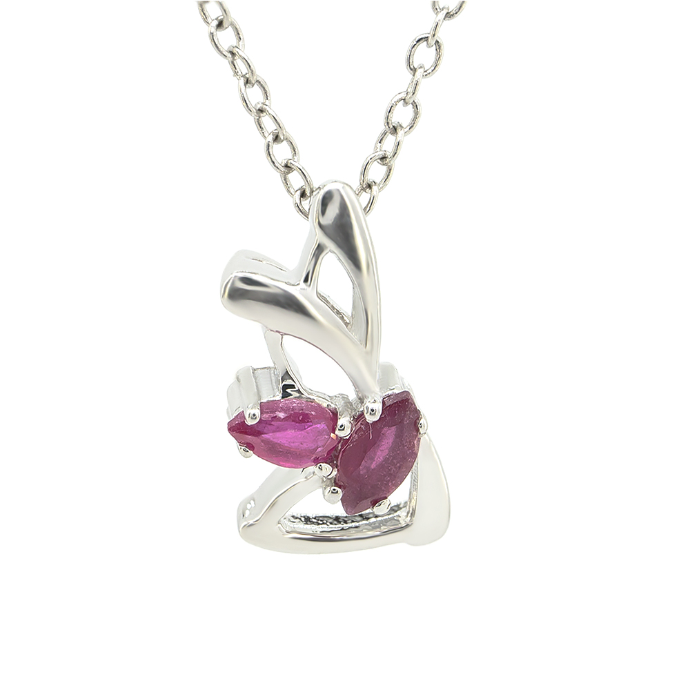 

Серебряная подвеска 925 пробы 1,67 г с африканским Роял рубином АААА 0,7 карат #773383.