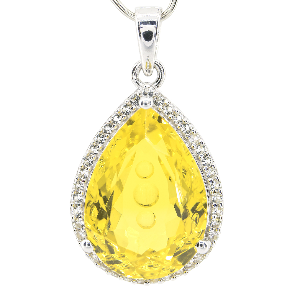 

Серебряная подвеска 925пр 5,27г с царит AAAA, топаз. 13,55к PERSONA #204916.