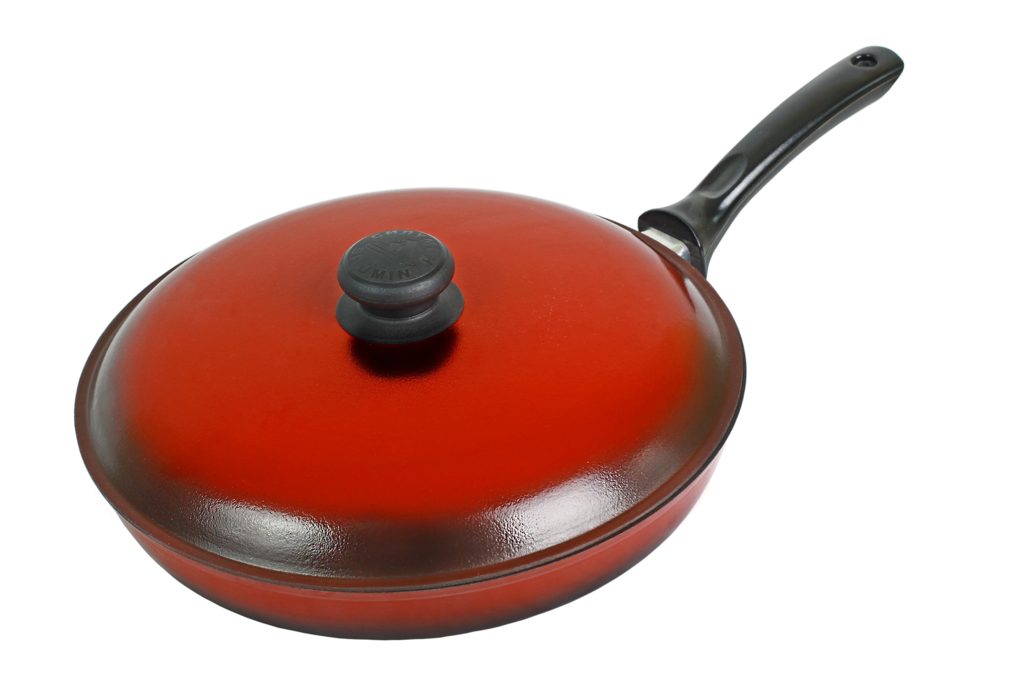 

Сковорода Силумин литая мелкая с бакелитовой ручкой и крышкой 26 см Le Poelon Украина (ЛС26мрк)