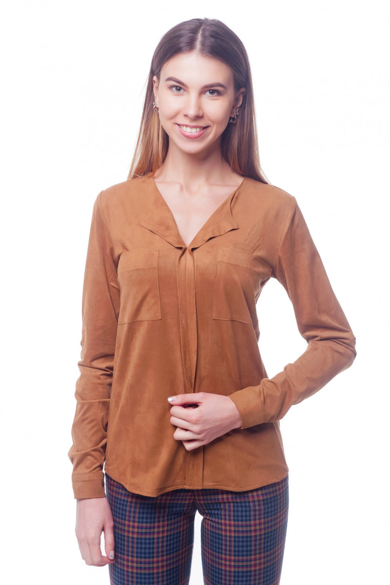 

Блузка LadyLike 126570084 36 коричневая