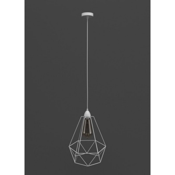 

Люстра Diamond L white ТМ MebelLoft 1xE27 в стиле Лофт белый мат