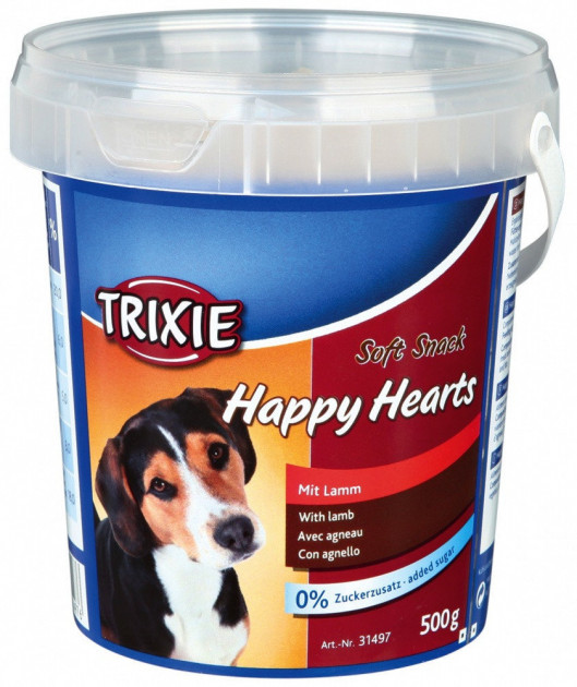 

Лакомство Trixie BGL-TX-781 Soft Snack Happy Hearts для собак с ягненком и рисом 500 г