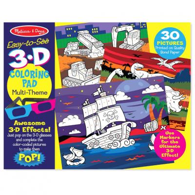 

Набор для творчества Melissa&Doug 3D раскраска по точкам для мальчиков (MD9964)