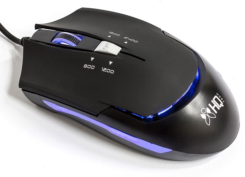 

Мышь HQ-Tech HQ-MV G7 Black USB оптическая 2400DPI LED подсветка