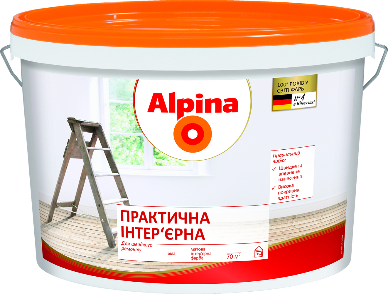 

Краска интерьерная Alpina "Практичная" 3.5 кг Белая (930244)