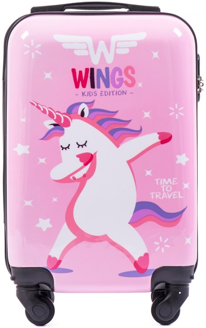 

Чемодан детский Wings Jay мини ручная кладь розовый Unicorn