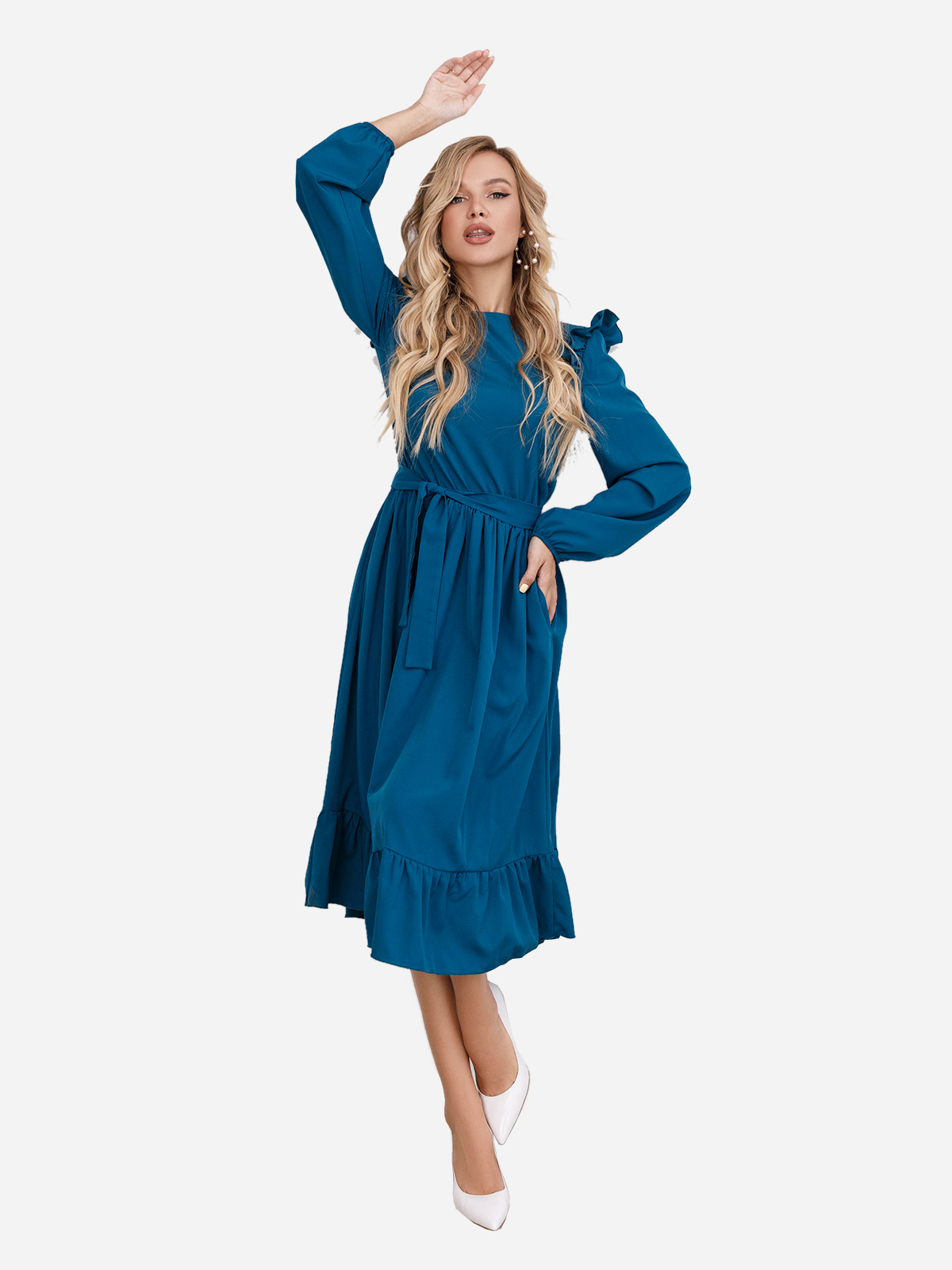 

Платье ISSA PLUS 12197  Бирюзовое, Платье ISSA PLUS 12197 XL Бирюзовое