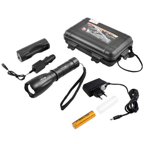 

Фонарь Poliсe 1891-T6, ЗУ 220/12V, 1x18650/3xAAA, zoom