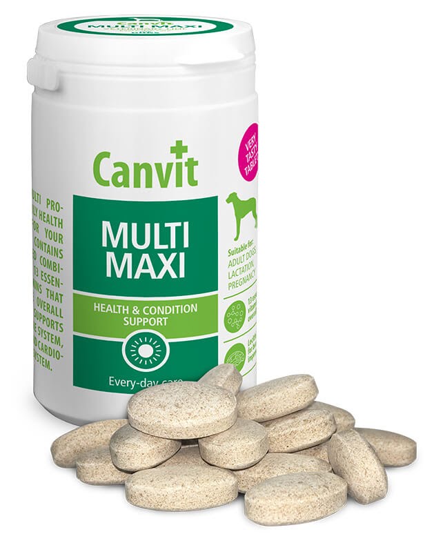 

Общеукрепляющий сбалансированный комплекс Canvit Multi Maxi для взрослых собак крупных пород (таблетки) 230 г