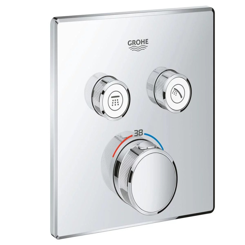 

Термостат для скрытого монтажа Grohe Grohtherm SmartControl 29124000 на 2 выхода