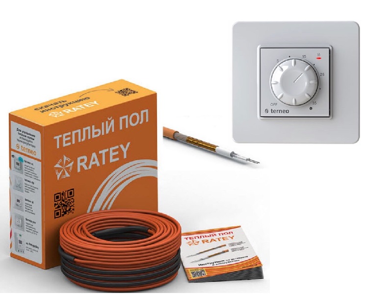

Теплый пол двужильный нагревательный кабель в стяжку 400 Вт Ratey RD2 22.0 м в комплекте с терморегулятором (VIT00563)