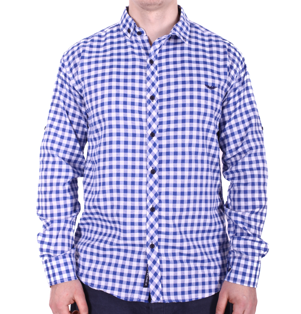 

Рубашка батал Rigans турция b0118/1 синяя XXL