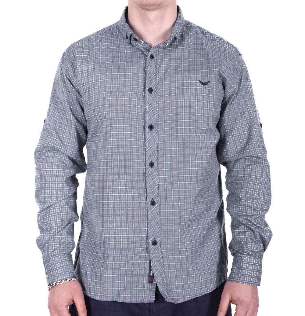 

Рубашка большого размера Rigans b0218/2 серая XXL