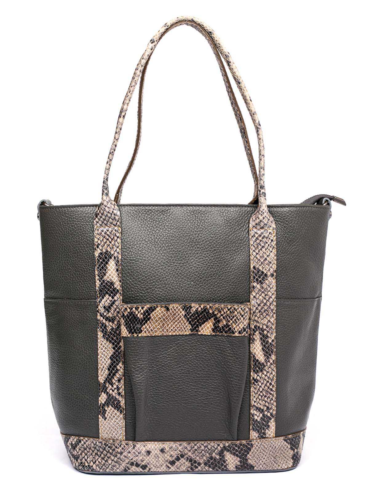 

Сумка На Каждый День Amelie Pelletteria 562094_gray Кожаная Серый