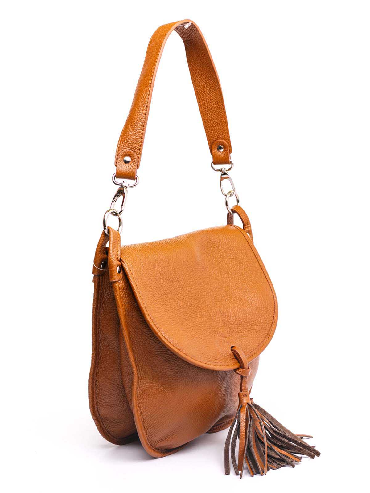 

Сумка На Каждый День Italian Bags 8871_cuoio Кожаная Коньячный