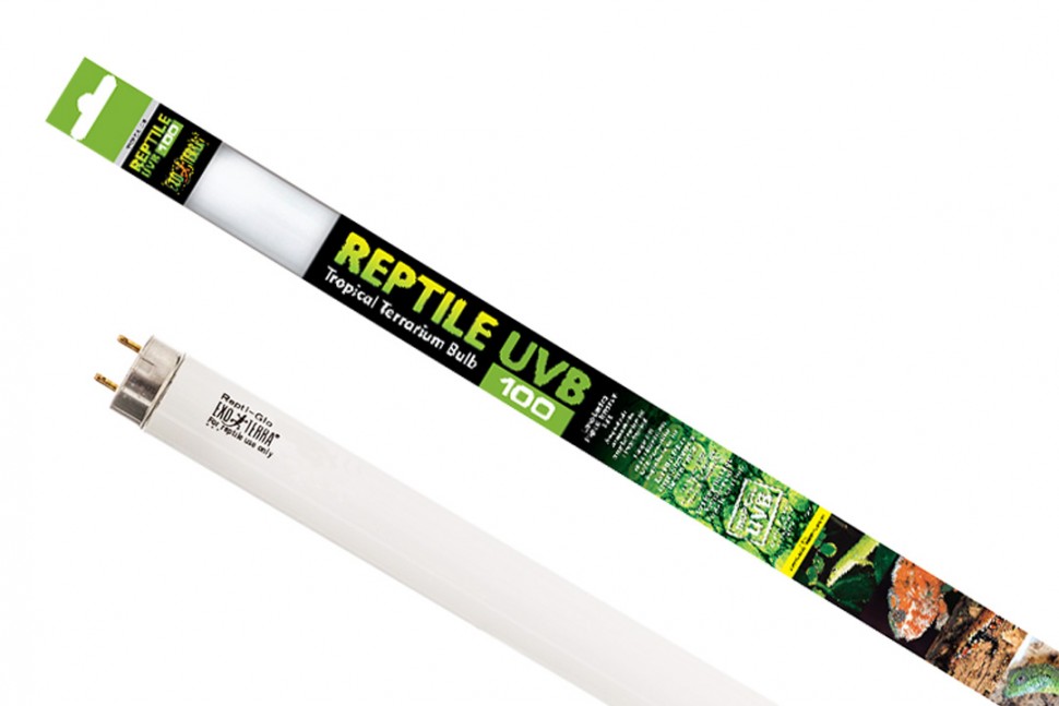 

Ультрафиолетовая флуоресцентная лампа для тропического террариума Exo Terra Reptile UVB 100 T8, 15 Вт, 45 см