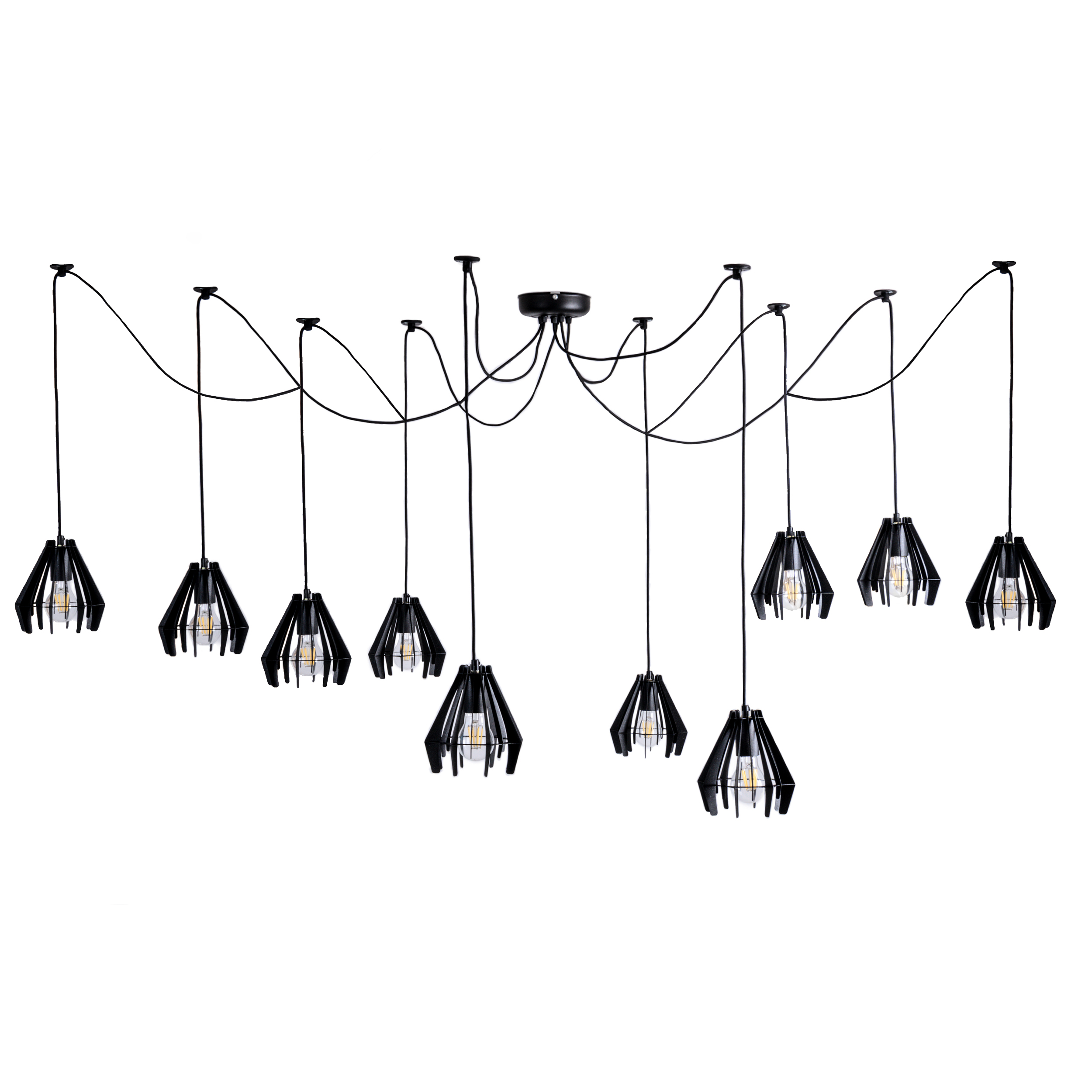 

Люстра подвесная 10 плафонов Atma Light 150х16,5х17 см (osv0000561) Черный