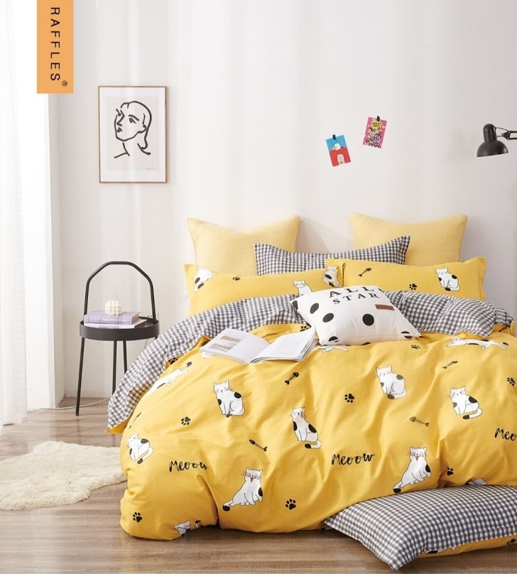 

Постельное белье Elines поплин Котэ 1,5сп. нав. 50*70
