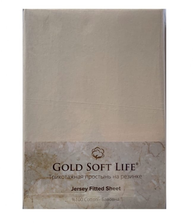 

Простынь трикотажная на резинке Gold Soft Life Terry Fitted Sheet 160*200 кремовый (ts-02039)