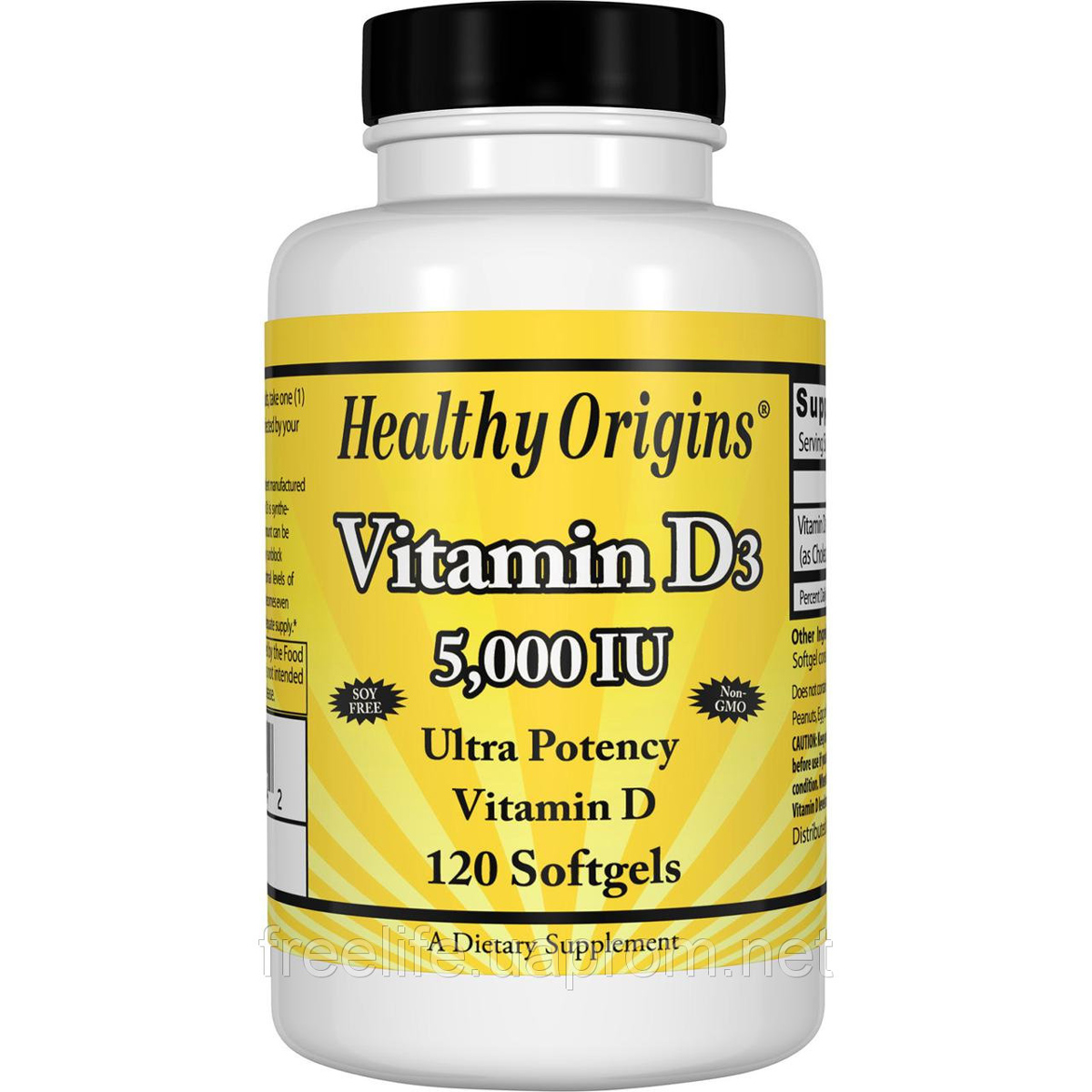 

Витамины Healthy Origins Витамин D3 Vitamin D3 5000 IU 120 капсул