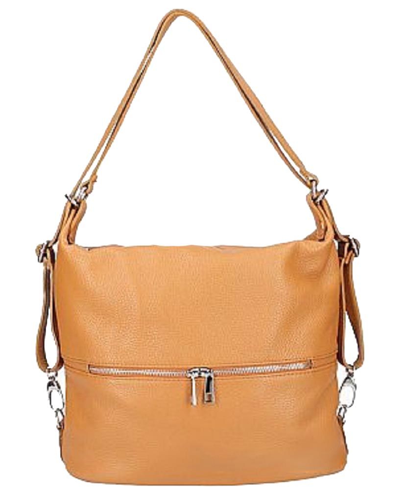 

Женская Кожаная Сумка Рюкзак Italian Bags DB7151 camel