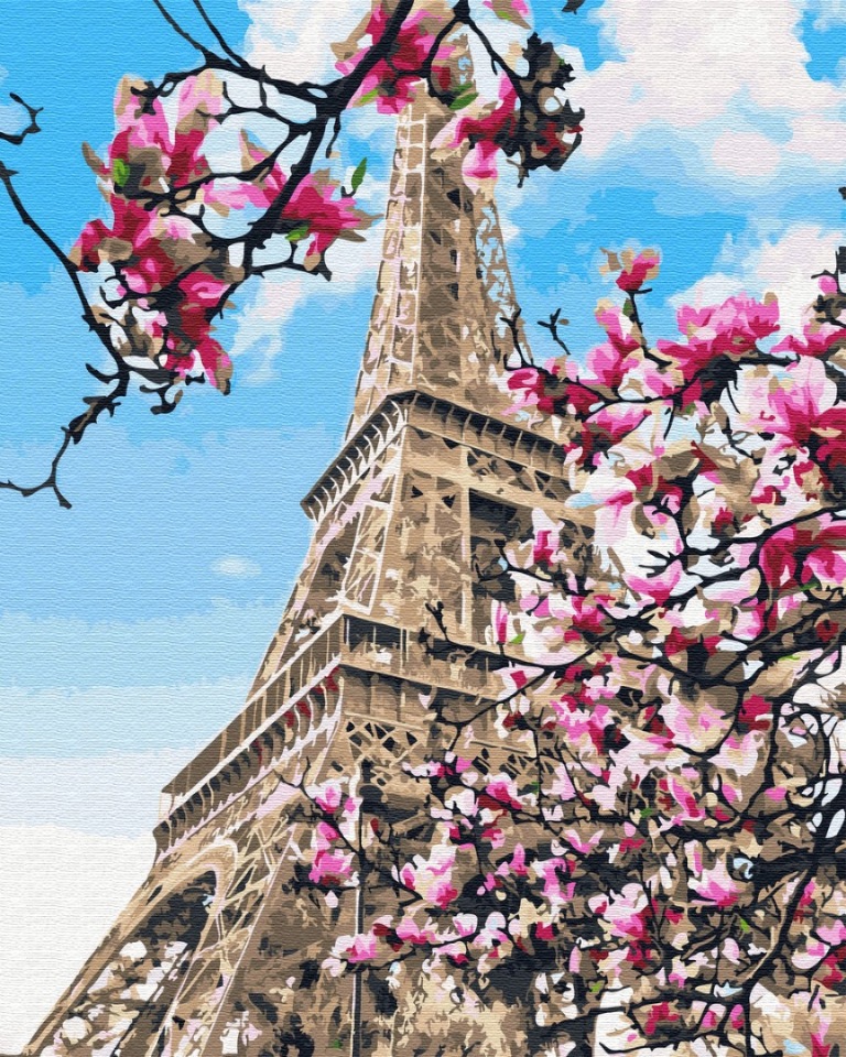 

Картина по номерам "Цветений магнолий в Париже" 40*50 Brushme