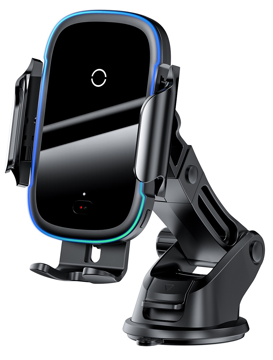 

Тримач автомобільний Baseus Light Electric Wireless Charger для смартфона 15 Вт Чорний (WXHW03-01)