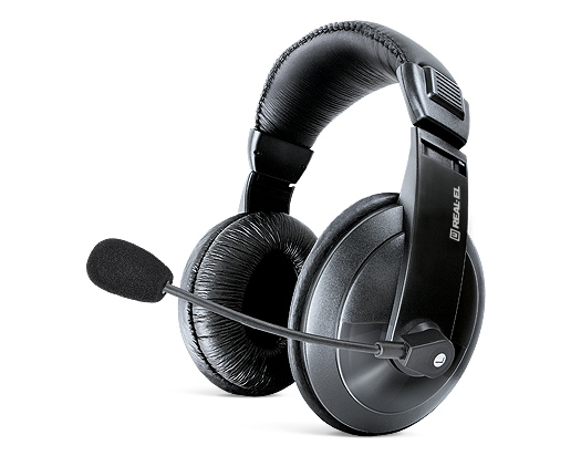 

Наушники REAL-EL GD-750MV black наушники с микрофоном (кожаные)