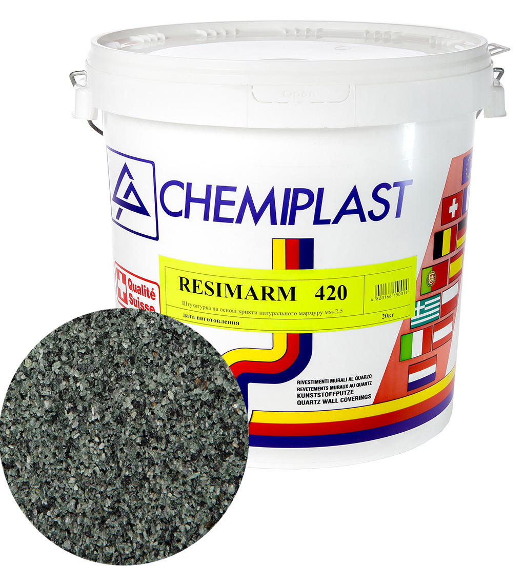 

Декоративна штукатурка CHEMIPLAST RESIMARM 420 мармур 2,5 мм 20 кг (4820166150168)