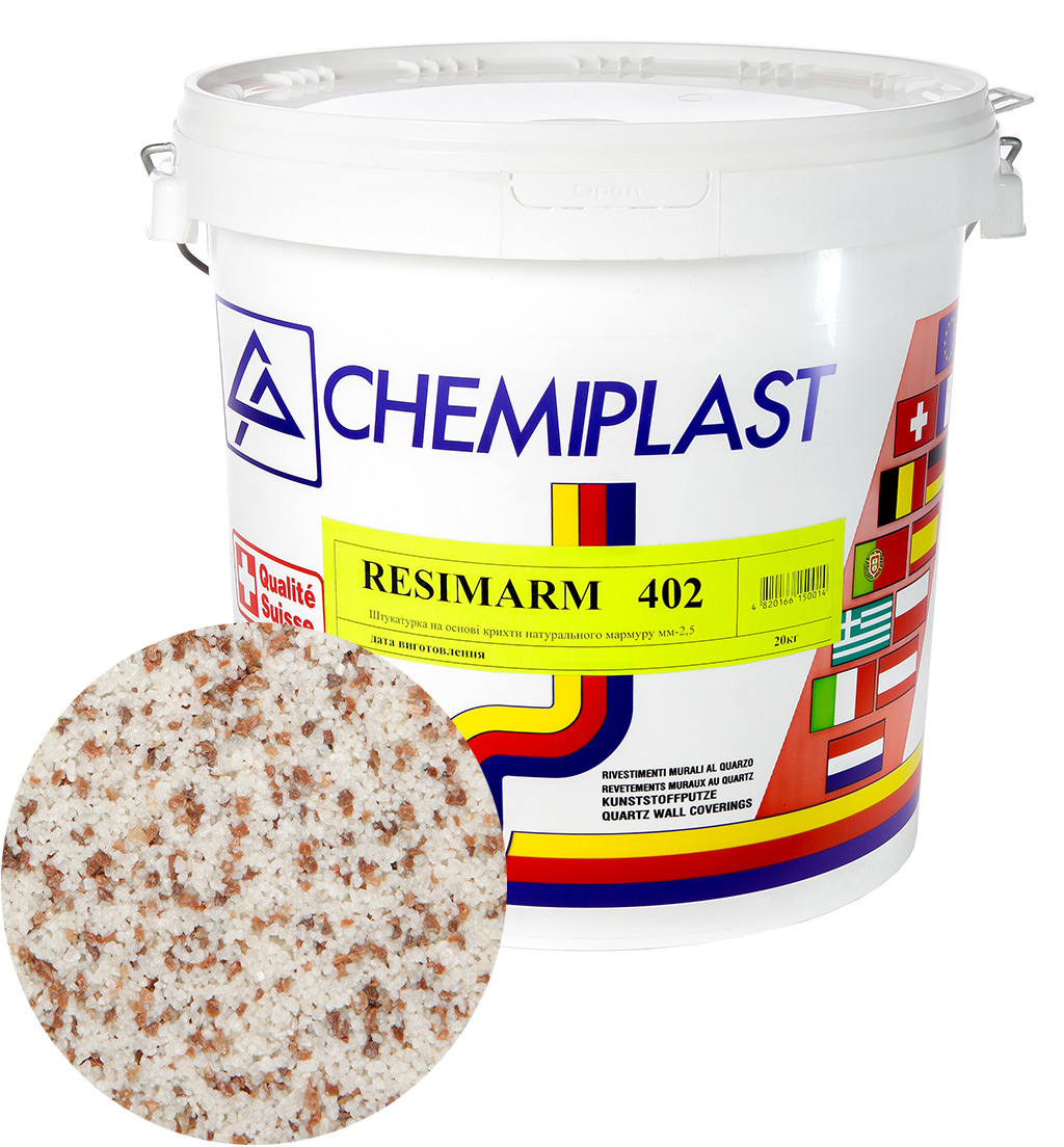 

Декоративна штукатурка CHEMIPLAST RESIMARM 402 мармур 2,5 мм 20 кг (4820166150038)