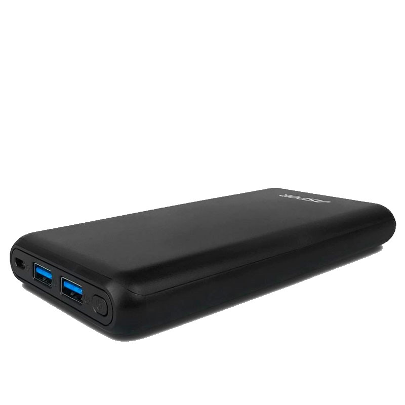 

Powerbank Aspor A327, 16 000mAh, 2USB/1A/2A. Черный