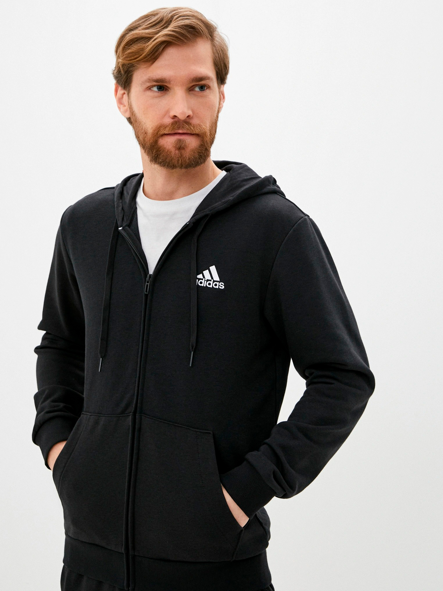 

Толстовка Adidas M Bl Ft Fz Hd GK9044 S Black/White