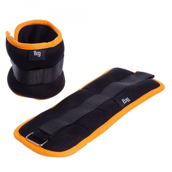 

Утяжелители Zelart FI-1303-2 (2 x 1кг) Черный-оранжевый (MR04722)