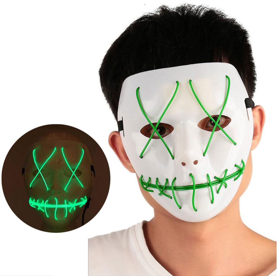 

Неоновая маска для вечеринок с подсветкой UFT LED Mask 1 Green