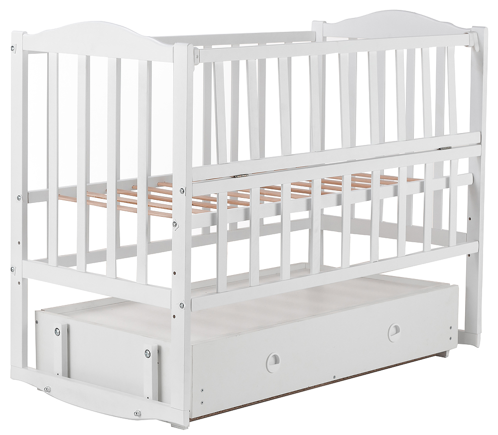 

Кровать Babyroom Зайчонок ZL301 маятник, ящик, откидной бок белая