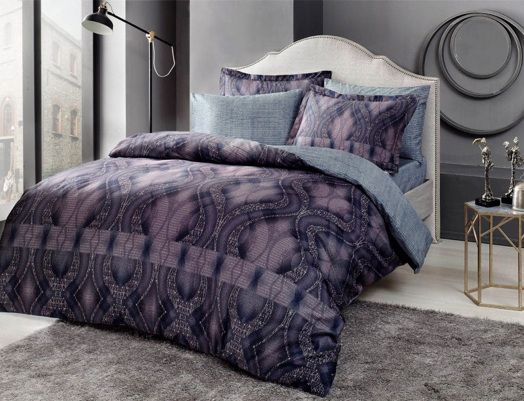

Комплект постельного белья TAC Bamboo Freja V01 lacivert 200x220 см