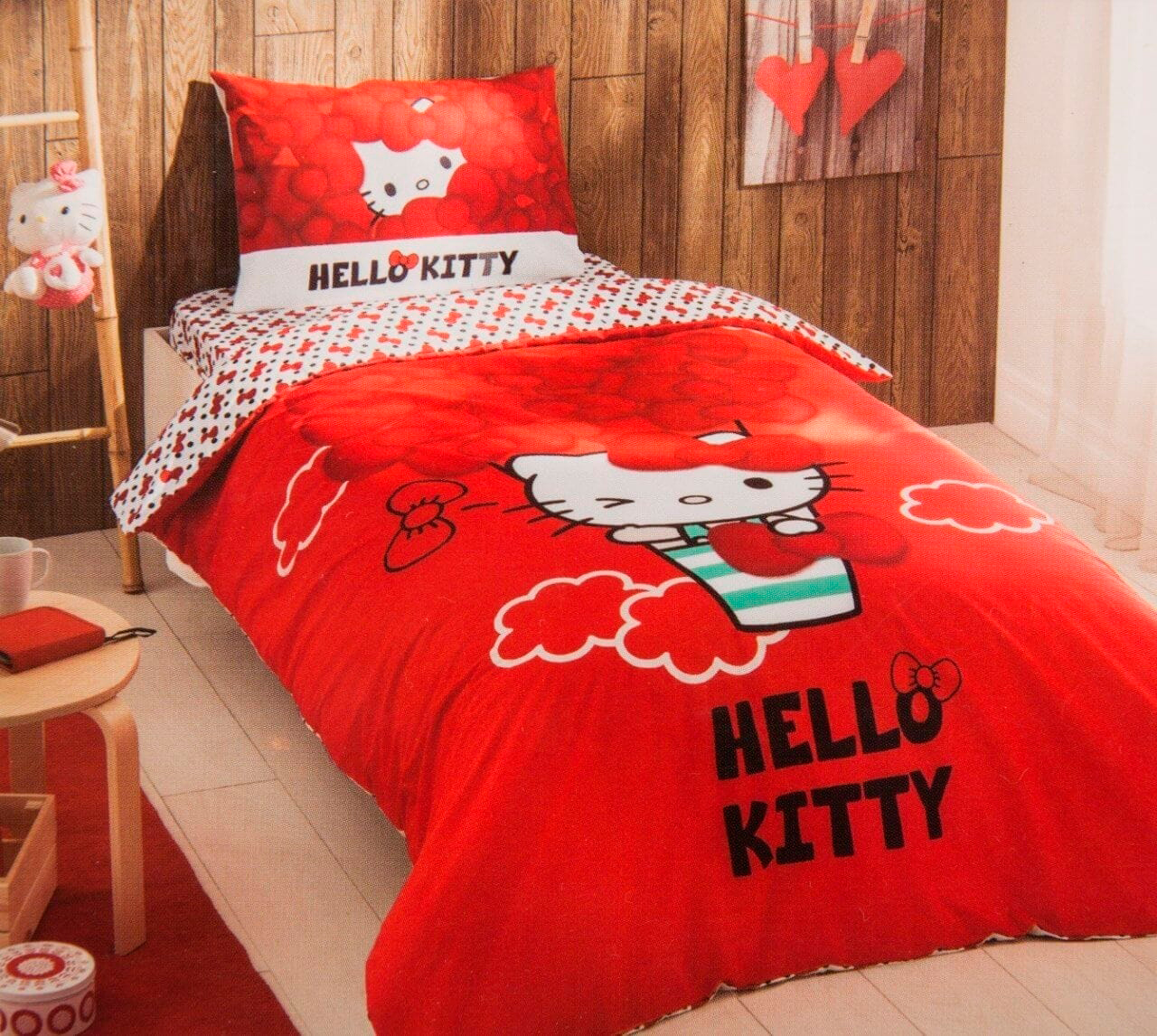 

Комплект постельного белья TAC Ранфорс Disney Hello Kitty Bow 160x220 см