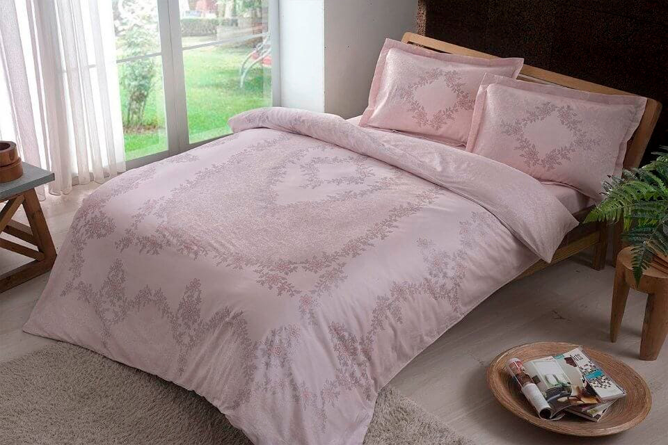 

Комплект постельного белья TAC Сатин Justine V51 pembe 200x220 см