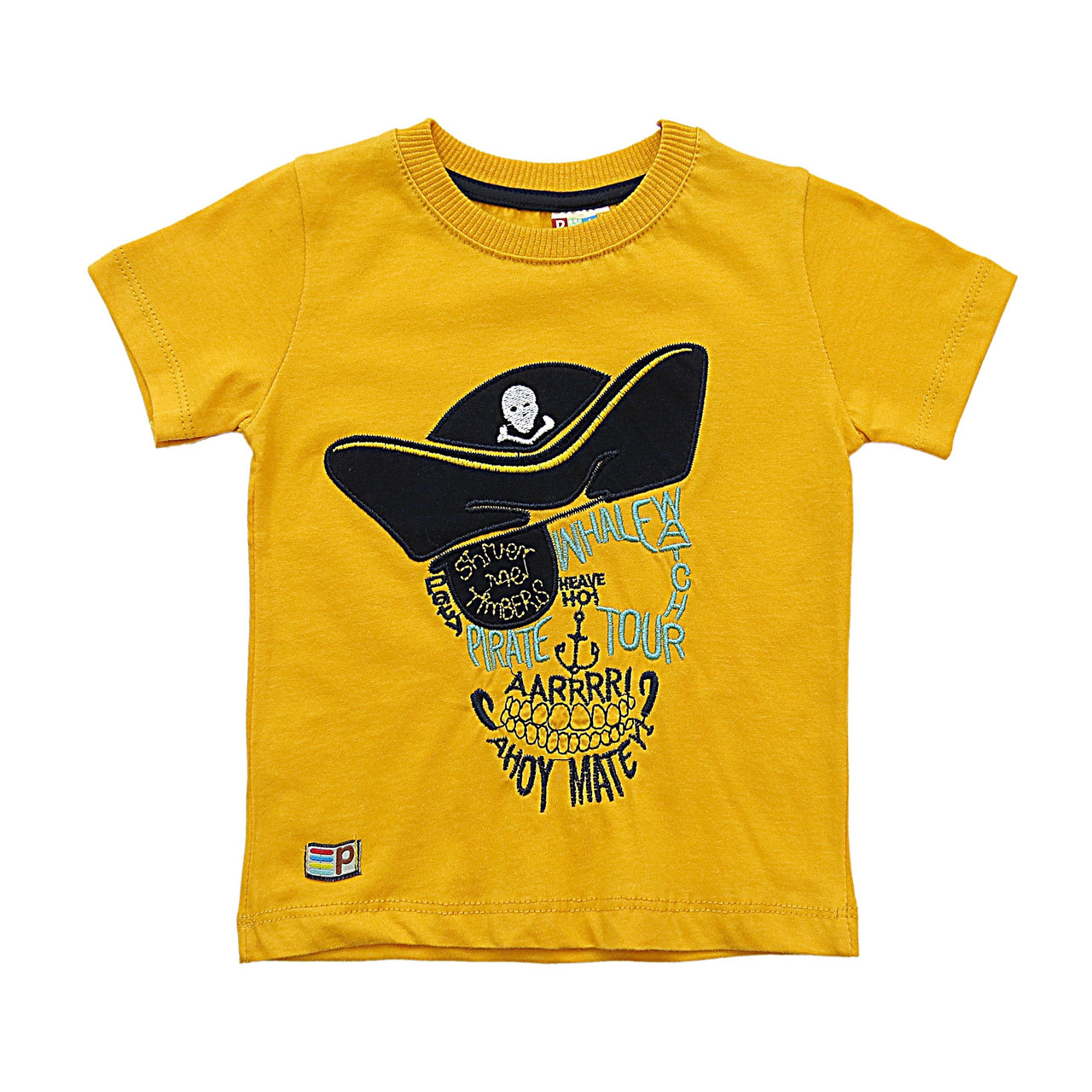 

Футболка "Пират" Paty Kids для мальчика 80-86 см Желтая 8621