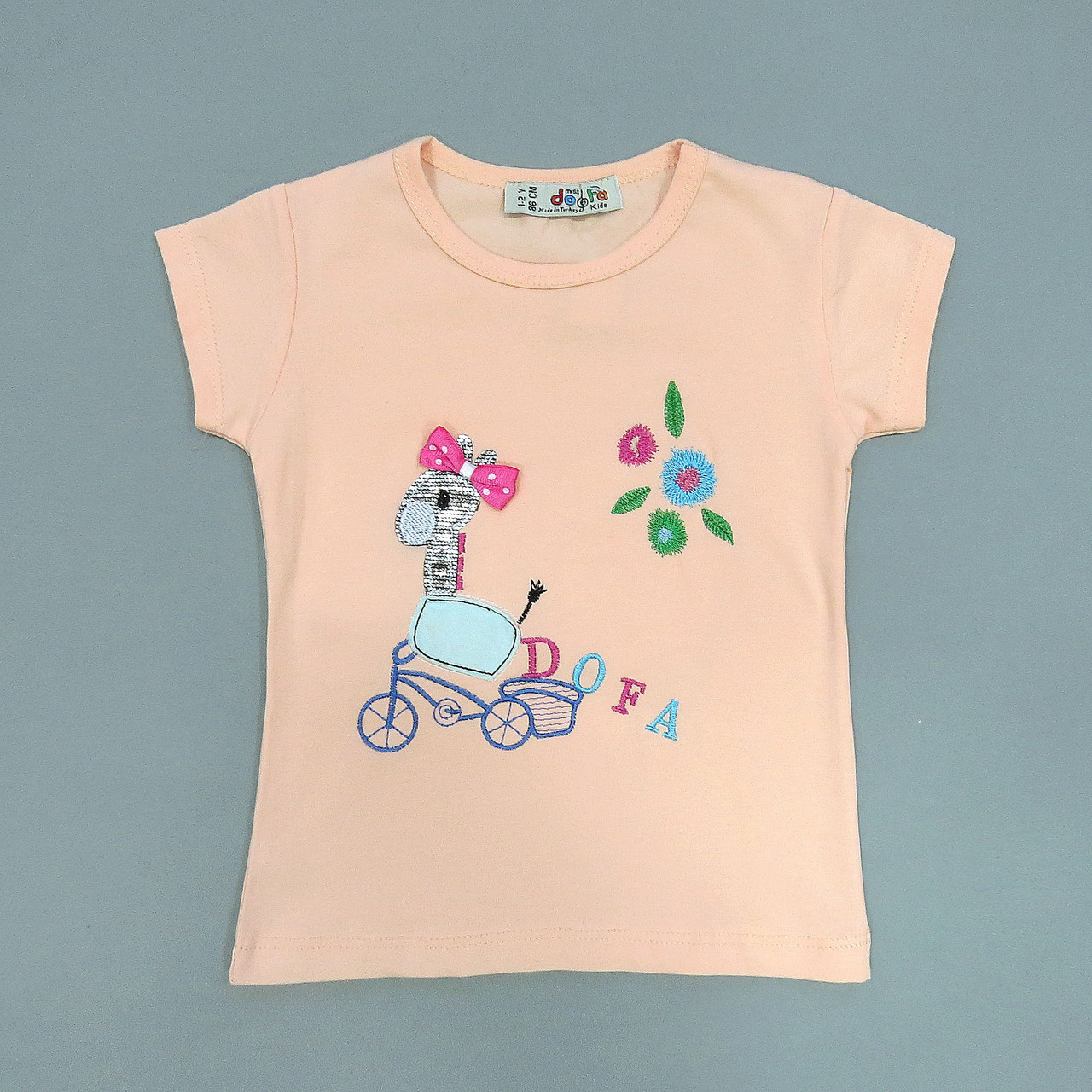 

Футболка Miss Dofa kids для девочки 86 см Персиковая 14144